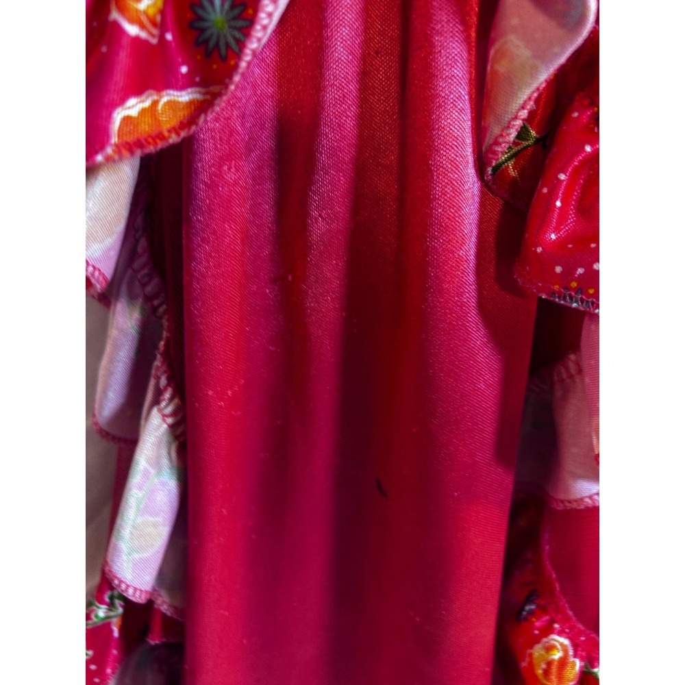 Disney Elena of Avalor Nightgown Size 6 Pink Ruffle Floral Sleep Dress Girls - Picture 6 of 8
